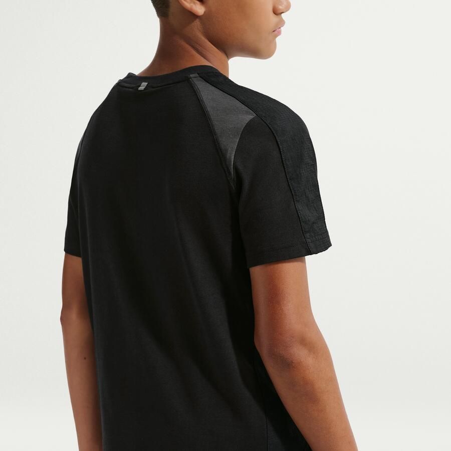 Nike City Utility top met korte mouwen voor kids Zwart