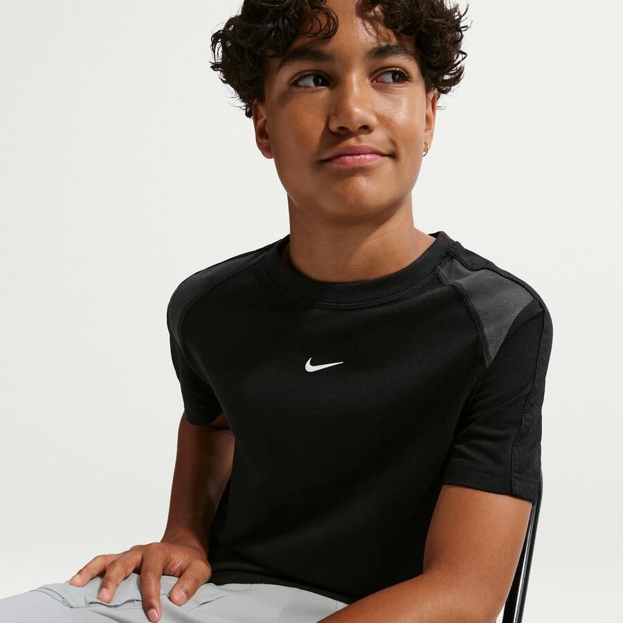 Nike City Utility top met korte mouwen voor kids Zwart - Foto 2