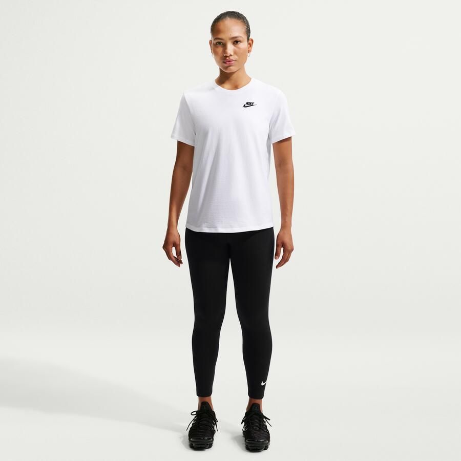 Nike Klassieke Leggings met Hoge Taille Zwart Wit Black Dames