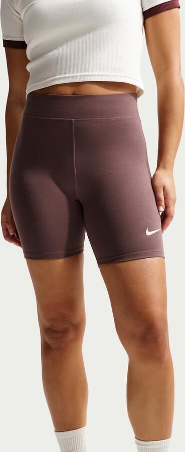 Nike Classic bikeshorts met hoge taille voor dames (21 cm) Paars - Foto 3