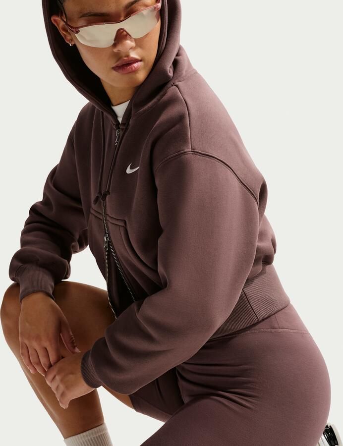 Nike Classic bikeshorts met hoge taille voor dames (21 cm) Paars - Foto 2