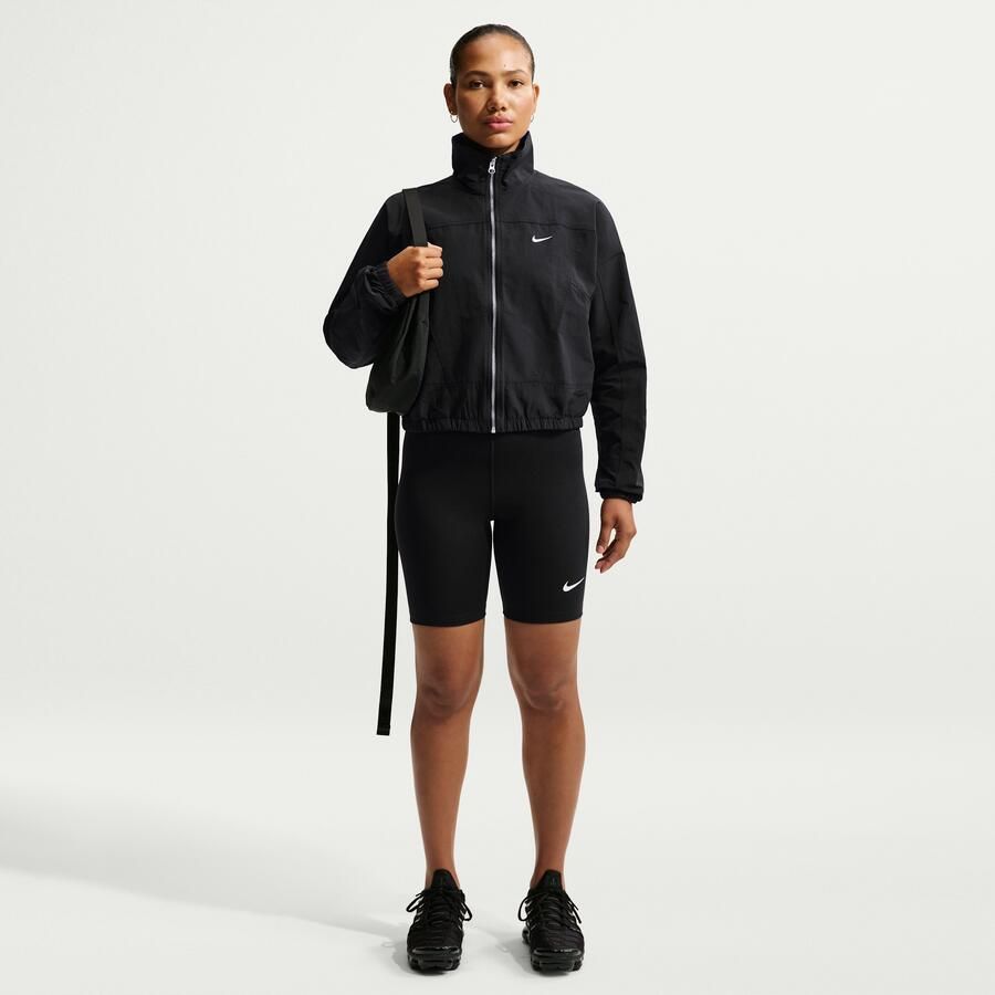 Nike Klassieke Fietsbroek Zwart Wit Lichtgewicht Stof Black Dames