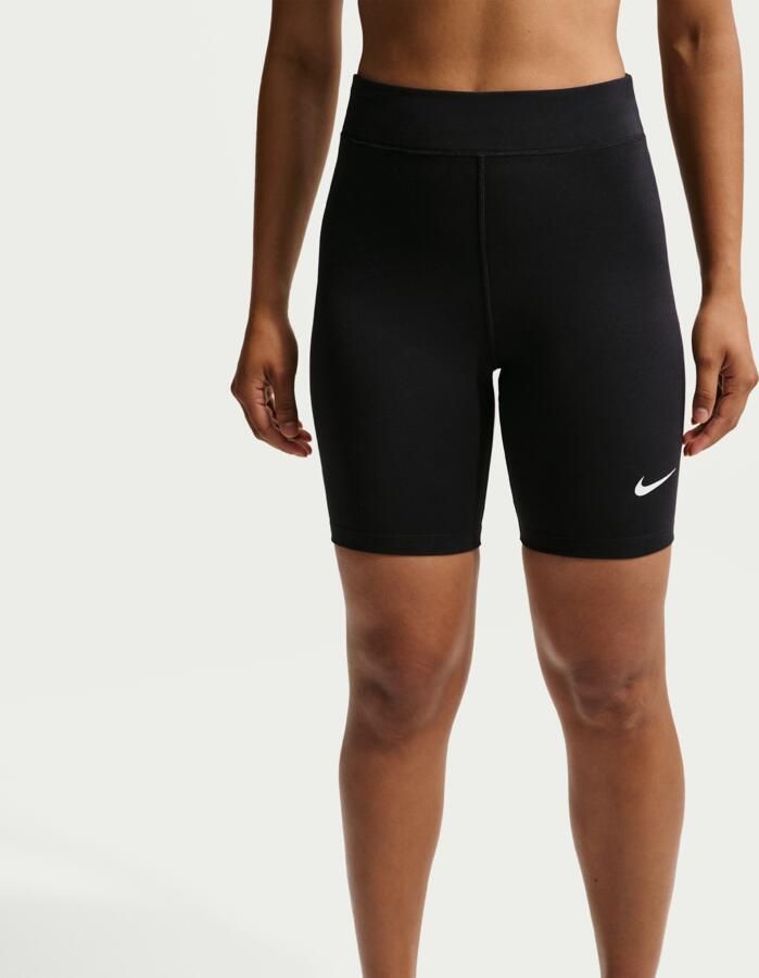 Nike Klassieke Fietsbroek Zwart Wit Lichtgewicht Stof Black Dames - Foto 3