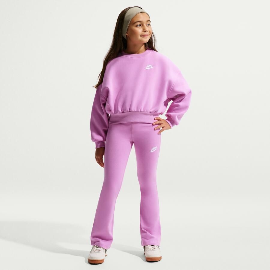 Nike Classic legging met hoge taille en wijde pijpen voor meisjes Paars - Foto 4