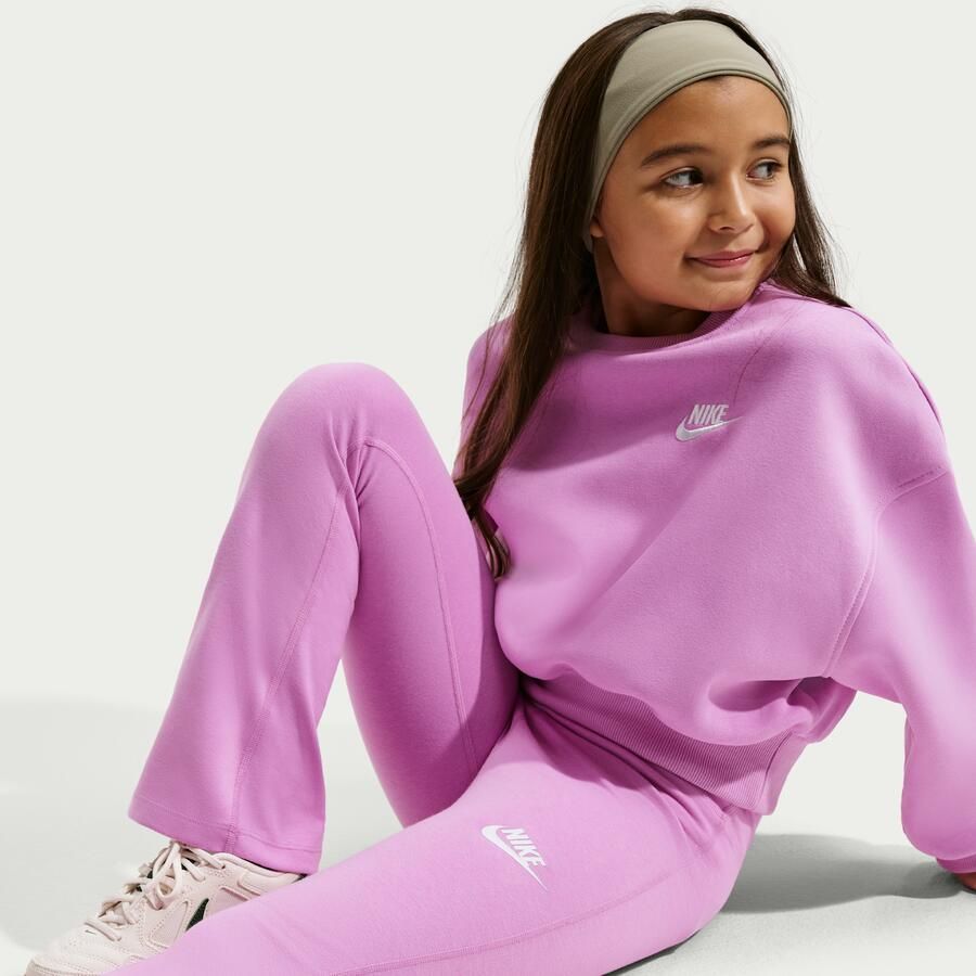 Nike Classic legging met hoge taille en wijde pijpen voor meisjes Paars