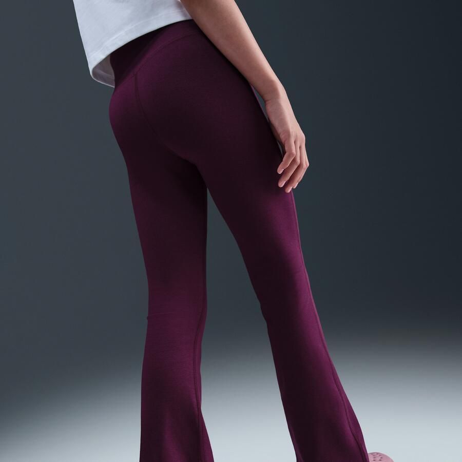 Nike Classic legging met hoge taille en wijde pijpen voor meisjes Rood - Foto 2