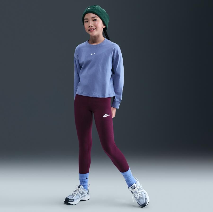 Nike Classic legging met hoge taille voor meisjes Rood - Foto 4