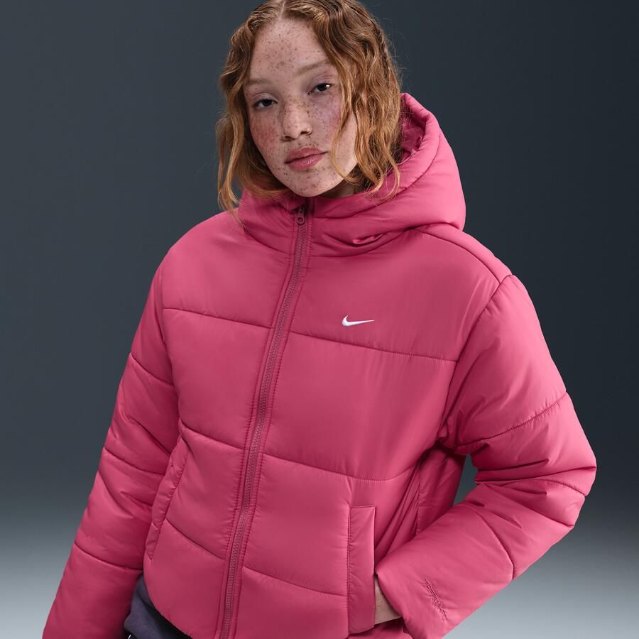 Nike Classic Puffer Therma-FIT ruimvallend damesjack met capuchon Paars - Foto 4