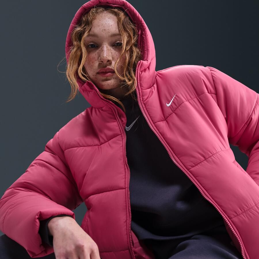 Nike Classic Puffer Therma-FIT ruimvallend damesjack met capuchon Paars - Foto 2