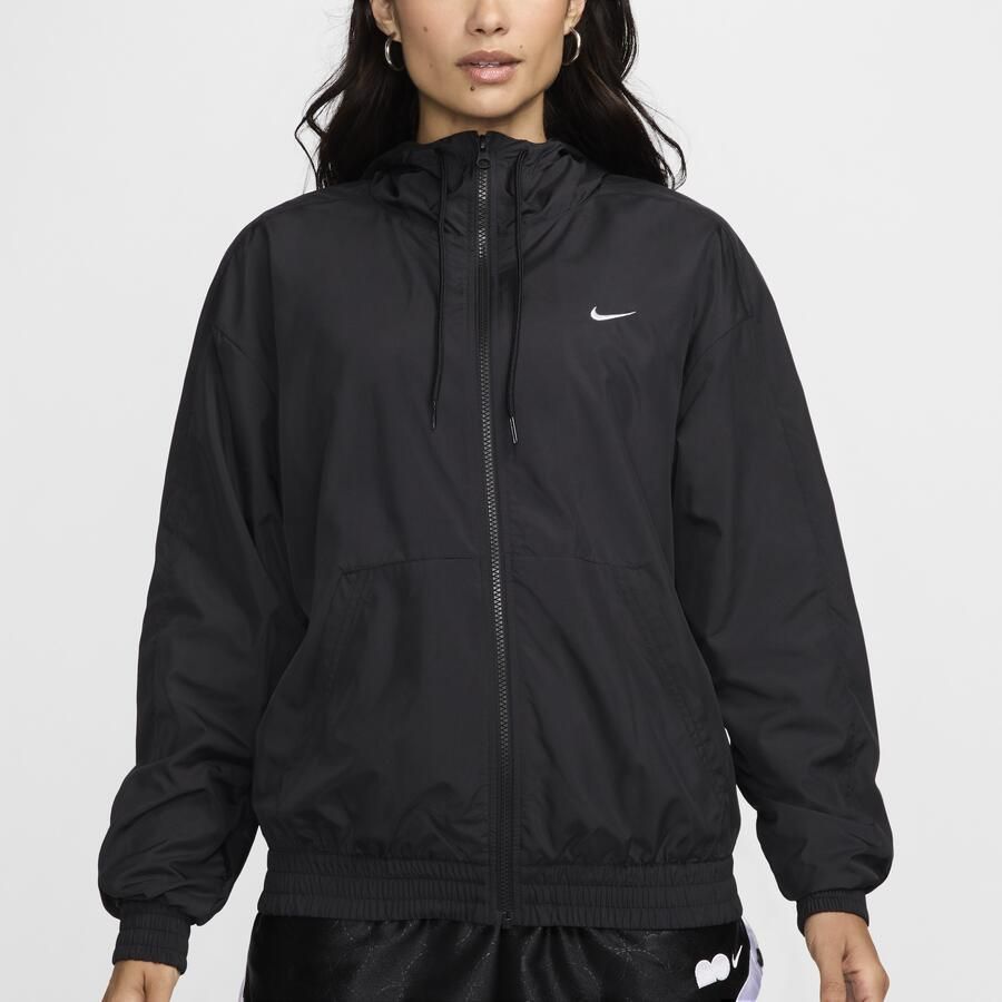 Nike Classic Wovens ruimvallend UV-damesjack met capuchon Zwart - Foto 2