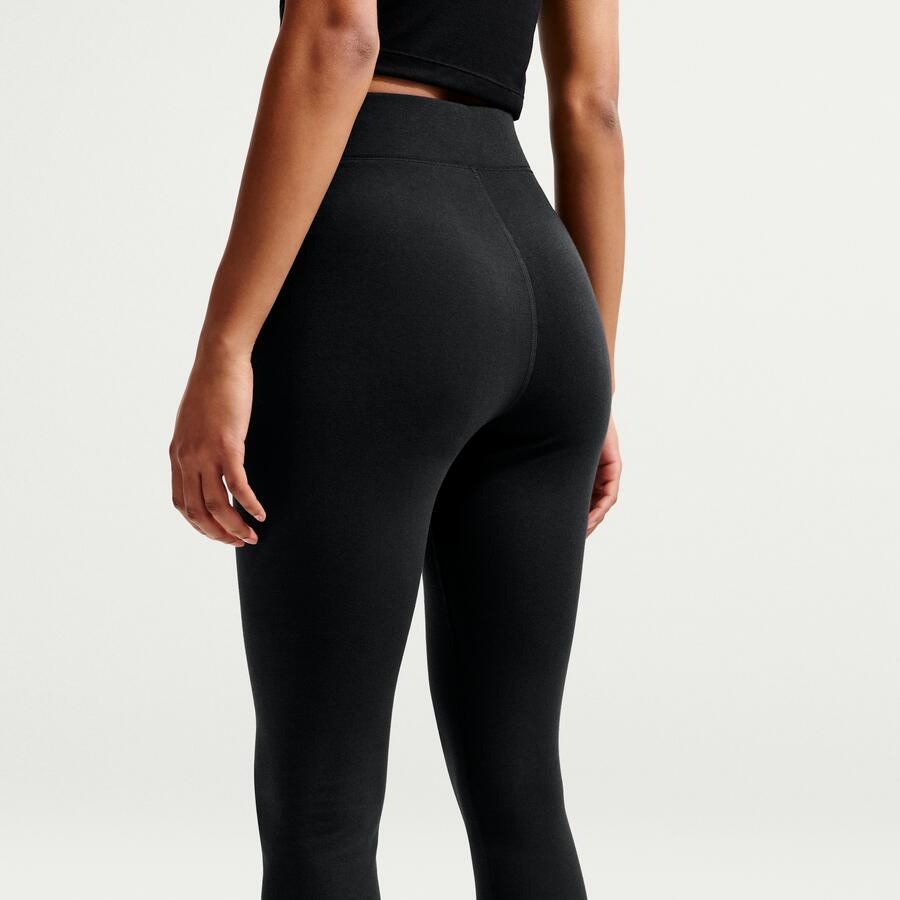 Nike Sportswear Classics legging met hoge taille en graphic voor dames Zwart - Foto 3