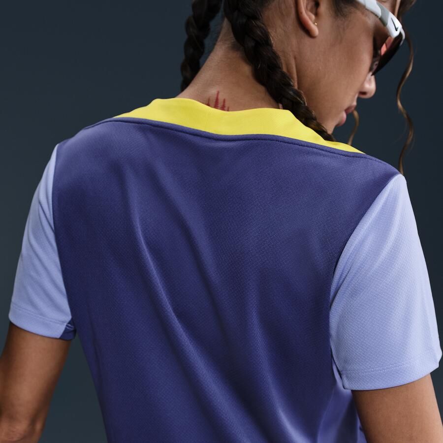 Nike Club Atlético de Madrid Strike Dri-FIT voetbaltop met korte mouwen voor dames Paars