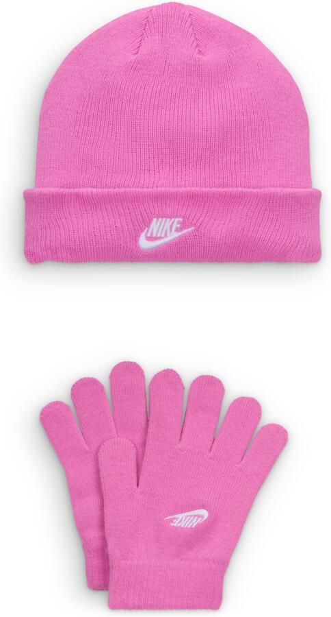 Nike Club beanie en handschoenen voor kleuters Roze - Foto 3