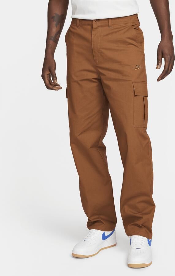 Nike Cargo Broek Ripstop Katoen Rechte Pijp Brown Heren - Foto 3