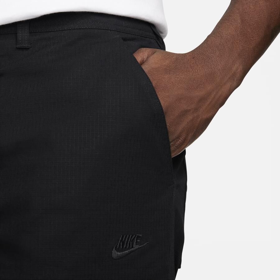 Nike Cargo Broek Zwart Ripstop Katoen Black Heren