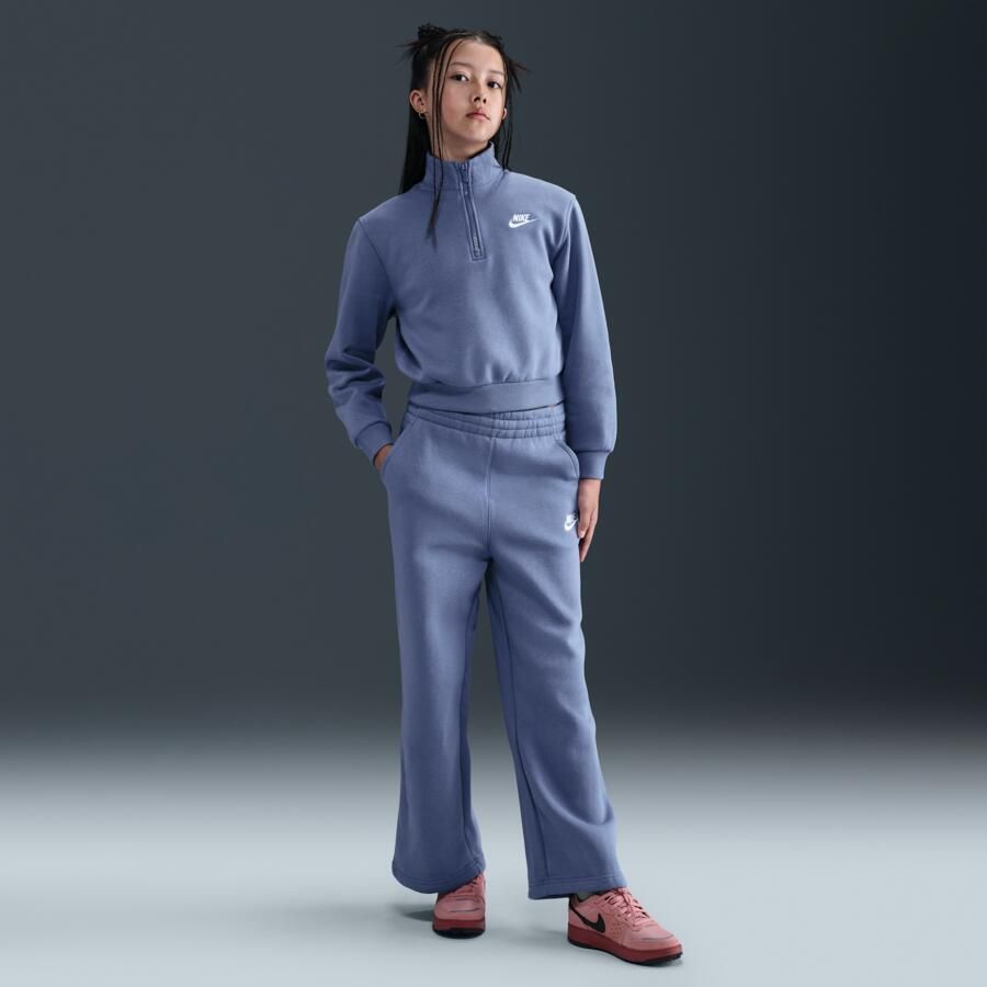 Nike Club Fleece broek met wijde pijpen voor meisjes Blauw - Foto 4