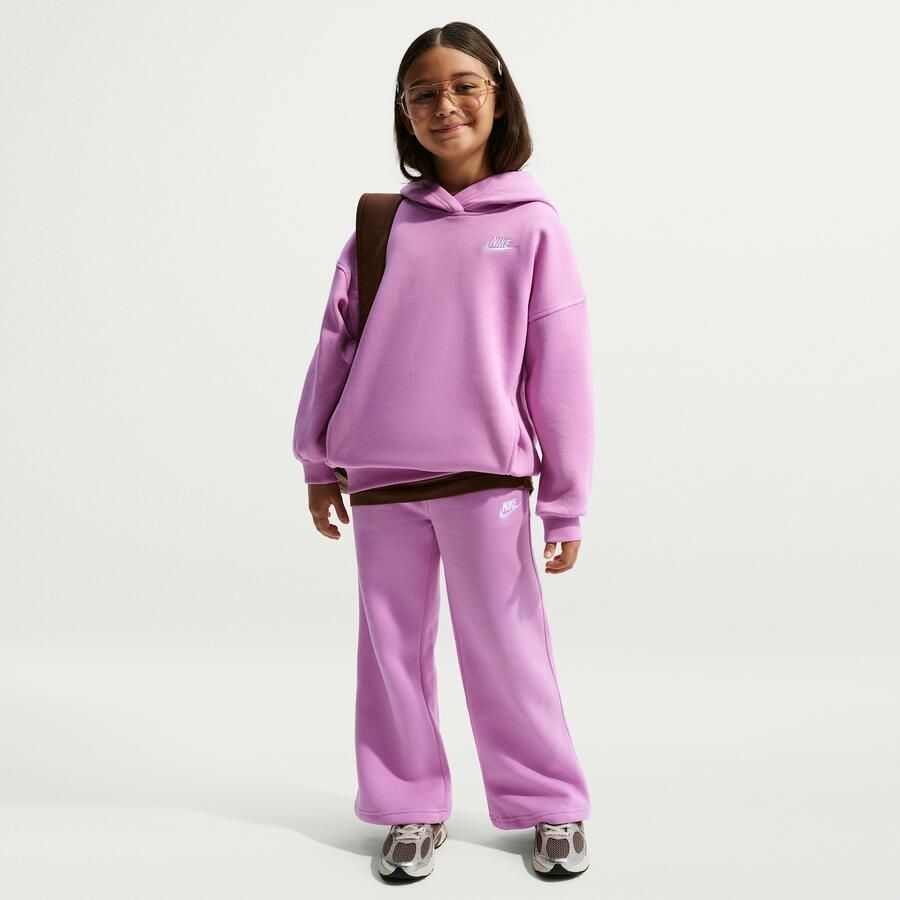 Nike Club Fleece broek met wijde pijpen voor meisjes Paars - Foto 4