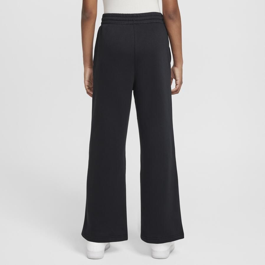 Nike Club Fleece broek met wijde pijpen voor meisjes Zwart - Foto 4