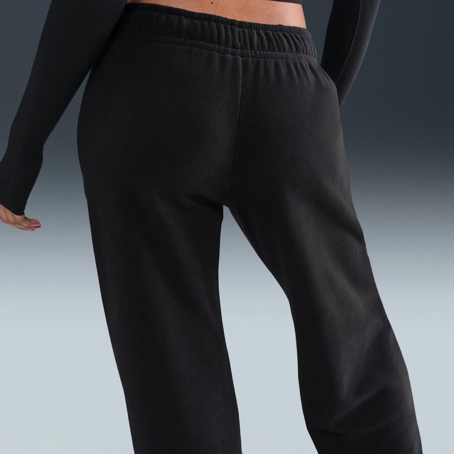 Nike Club Fleece comfortabele broek met wijde pijpen en halfhoge taille voor dames Zwart - Foto 2