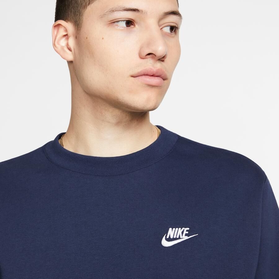 Nike Comfortabele Fleece Crewneck Sweatshirt Blauw Unisex - Foto 2