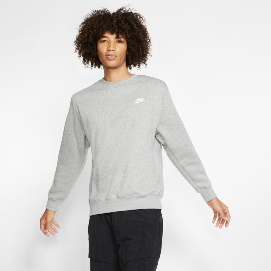 Nike Crewneck Sweatshirt Long Sleeve Gray Heren