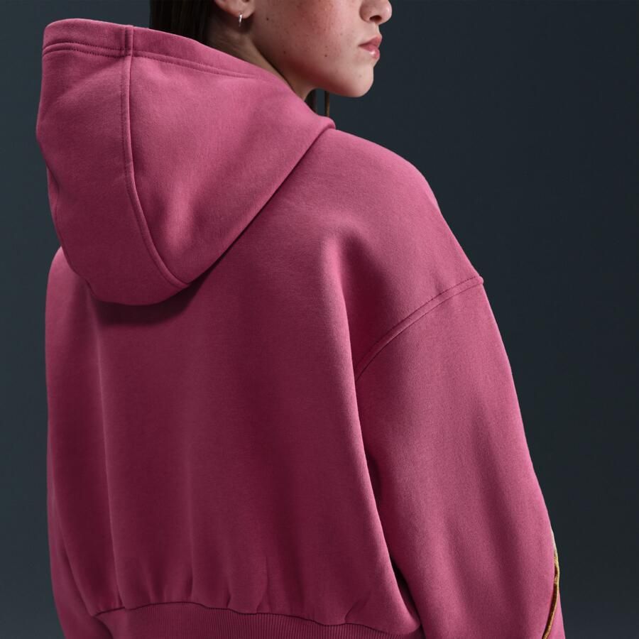 Nike Club Fleece hoodie met recht design voor meisjes Paars