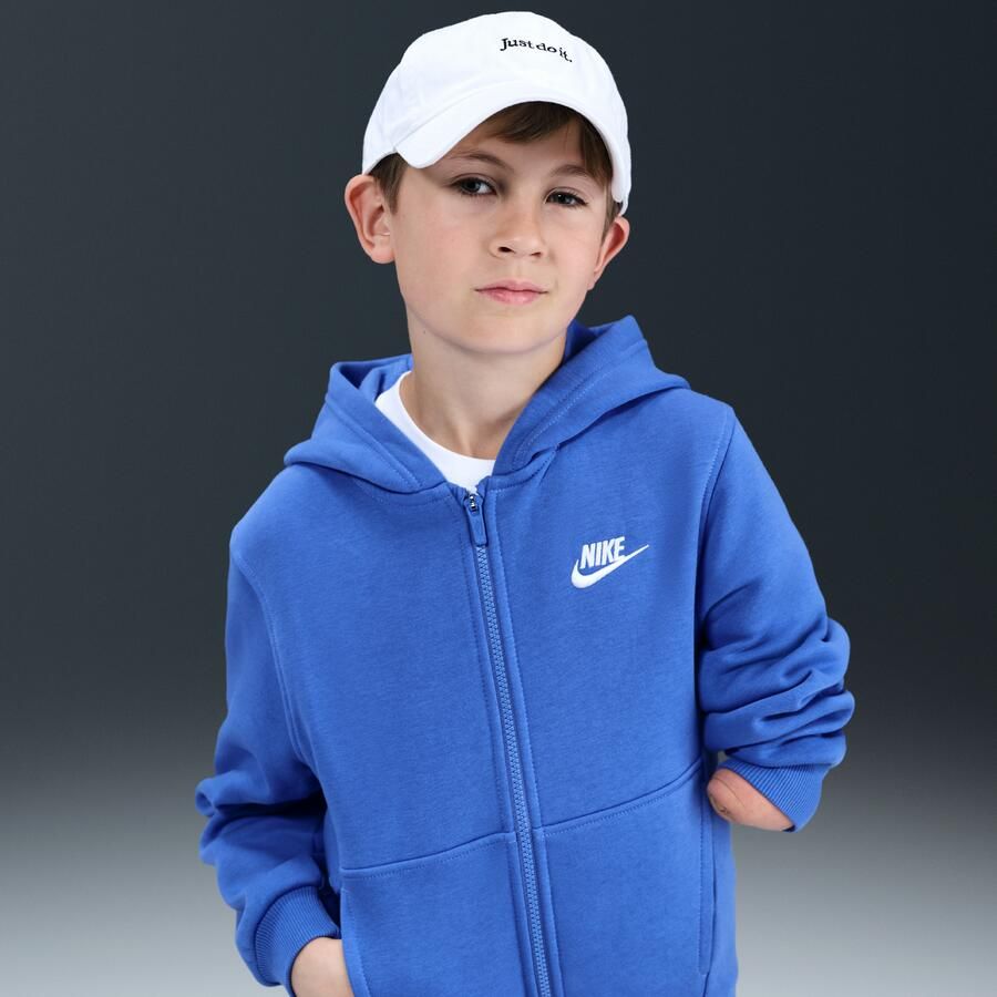 Nike Club Fleece hoodie met rits voor kids Blauw - Foto 4