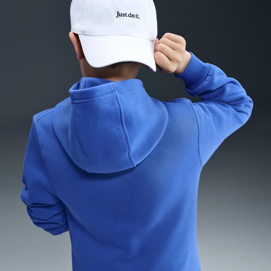 Nike Club Fleece hoodie met rits voor kids Blauw