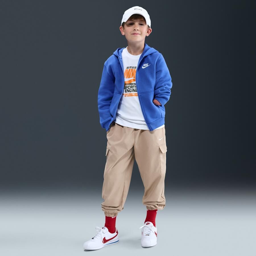 Nike Club Fleece hoodie met rits voor kids Blauw - Foto 3