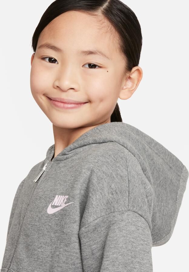 Nike Club Fleece Hoodie met rits voor kleuters Grijs - Foto 2