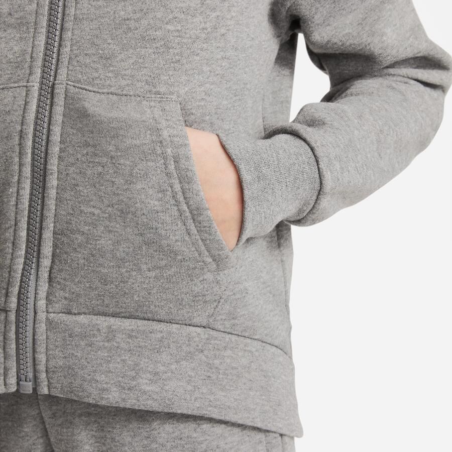 Nike Club Fleece Hoodie met rits voor kleuters Grijs