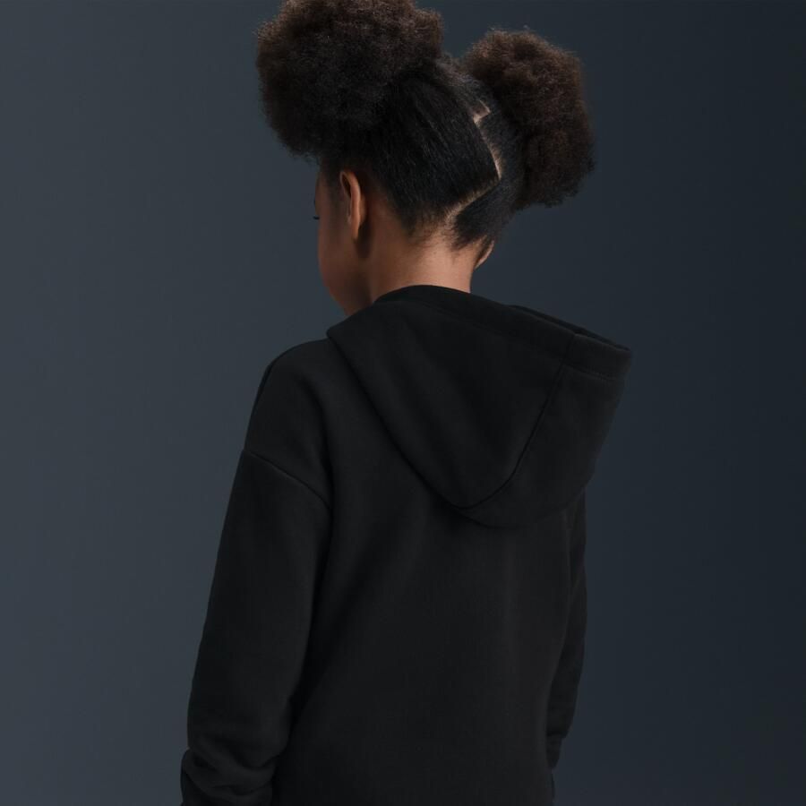 Nike Club Fleece Hoodie met rits voor kleuters Zwart