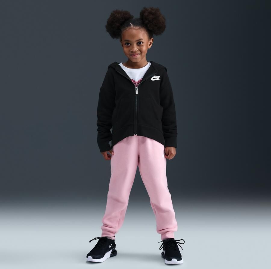 Nike Club Fleece Hoodie met rits voor kleuters Zwart - Foto 3