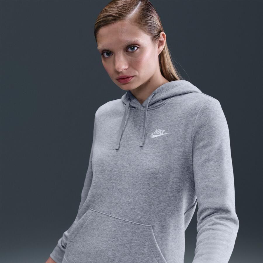 Nike Sportswear Club Grijs Sweater met Capuchon Dames