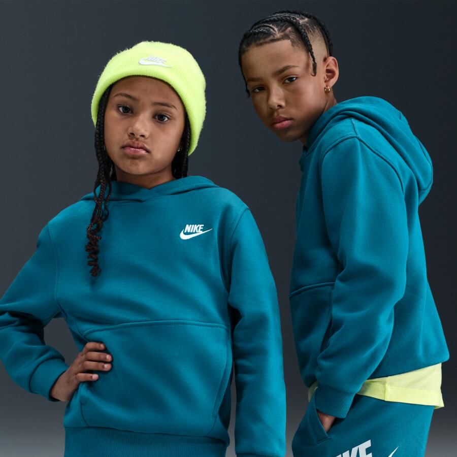 Nike Club Fleece Hoodie voor kids Blauw - Foto 4