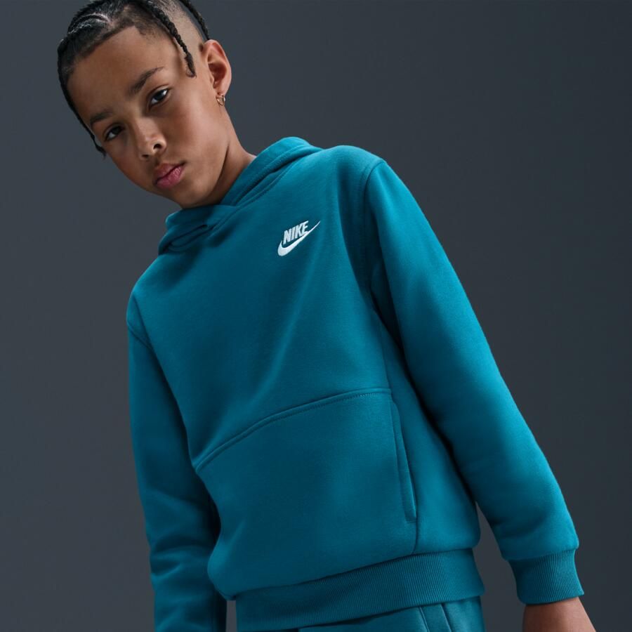 Nike Club Fleece Hoodie voor kids Blauw - Foto 2