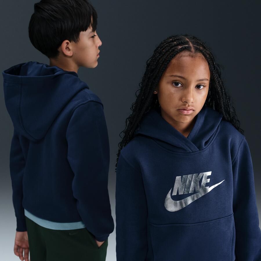 Nike Club Fleece hoodie voor kids Blauw - Foto 4