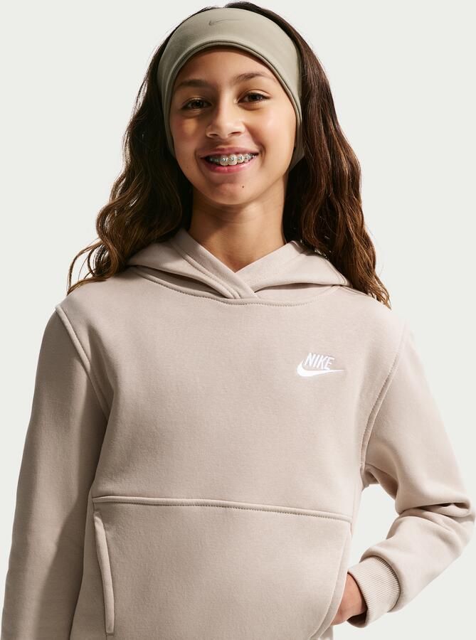 Nike Club Fleece Hoodie voor kids Bruin - Foto 3