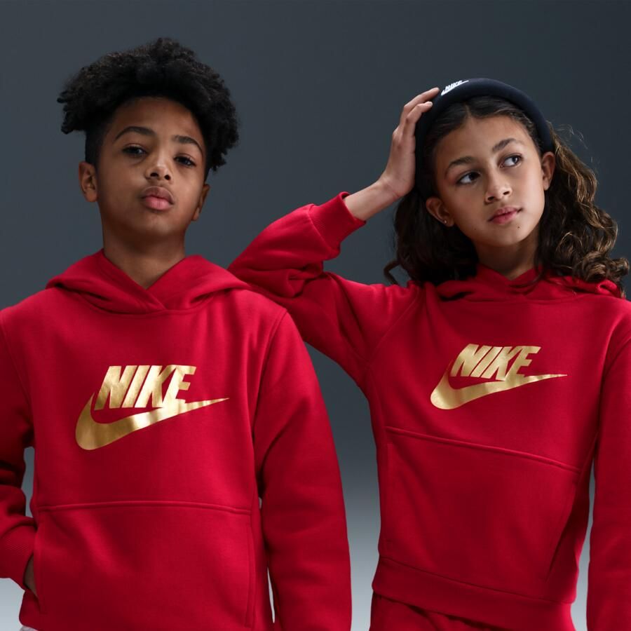 Nike Club Fleece hoodie voor kids Rood - Foto 4