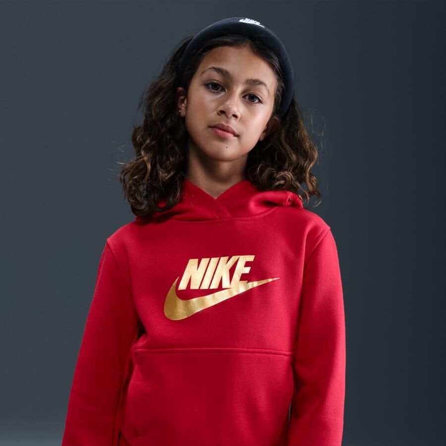 Nike Club Fleece hoodie voor kids Rood