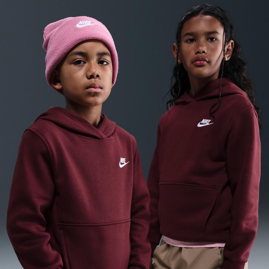 Nike Club Fleece Hoodie voor kids Rood - Foto 4