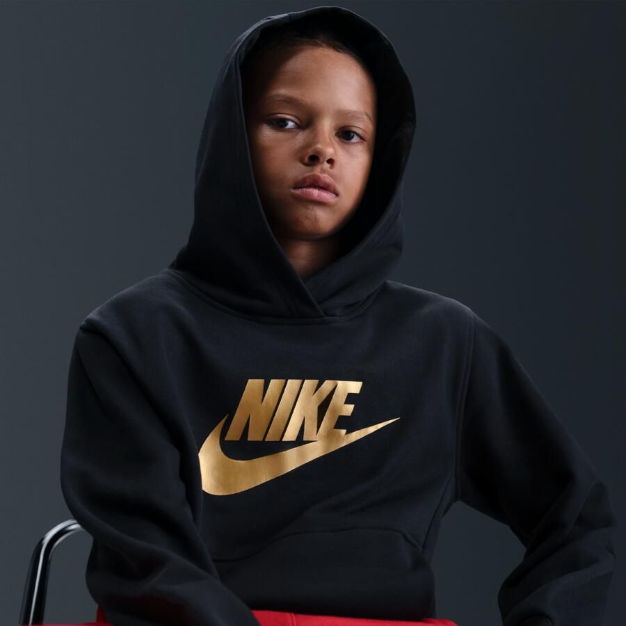 Nike Club Fleece hoodie voor kids Zwart - Foto 2
