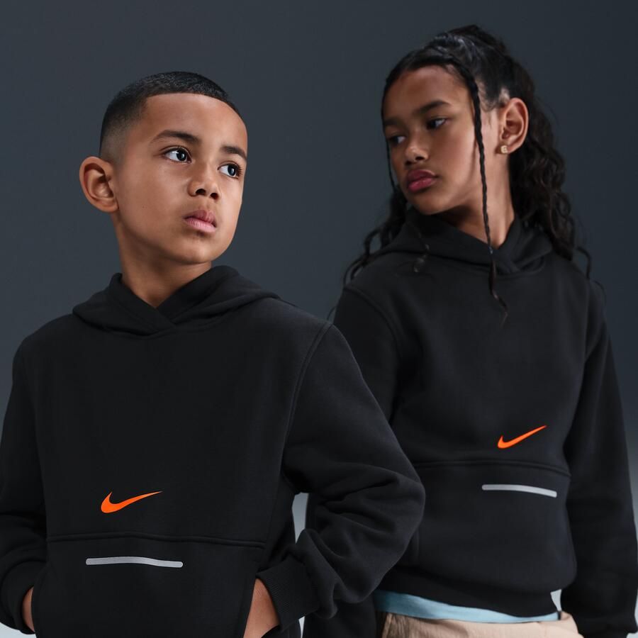 Nike Club Fleece hoodie voor kids Zwart - Foto 4