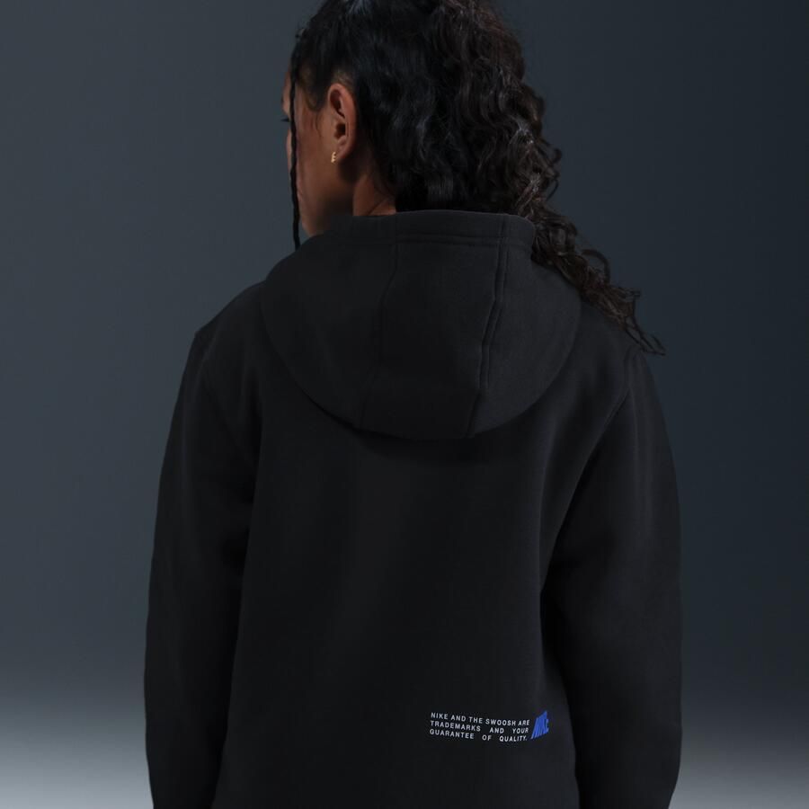 Nike Club Fleece hoodie voor kids Zwart - Foto 3