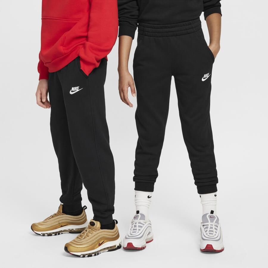 Nike Club Fleece joggingbroek van sweatstof voor kids Zwart - Foto 4