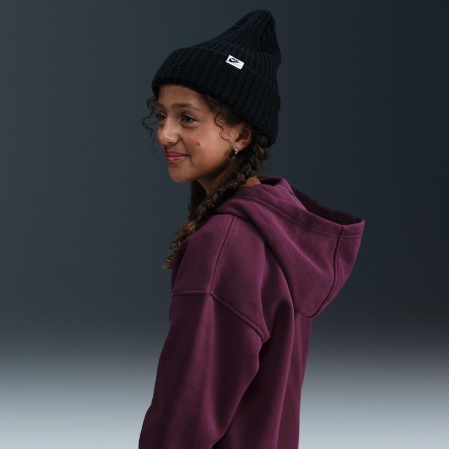 Nike Club Fleece oversized hoodie met rits voor kids Rood - Foto 3