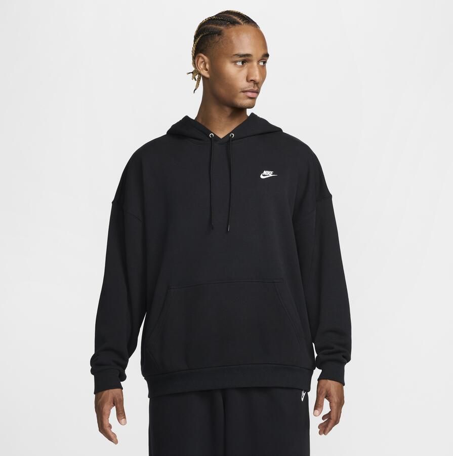 Nike Club Fleece oversized hoodie van sweatstof voor heren Zwart - Foto 3