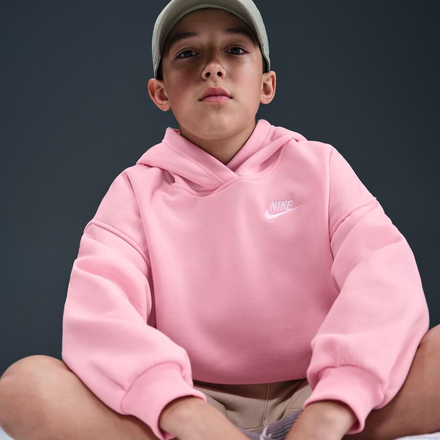 Nike Club Fleece oversized hoodie voor kids Roze - Foto 2