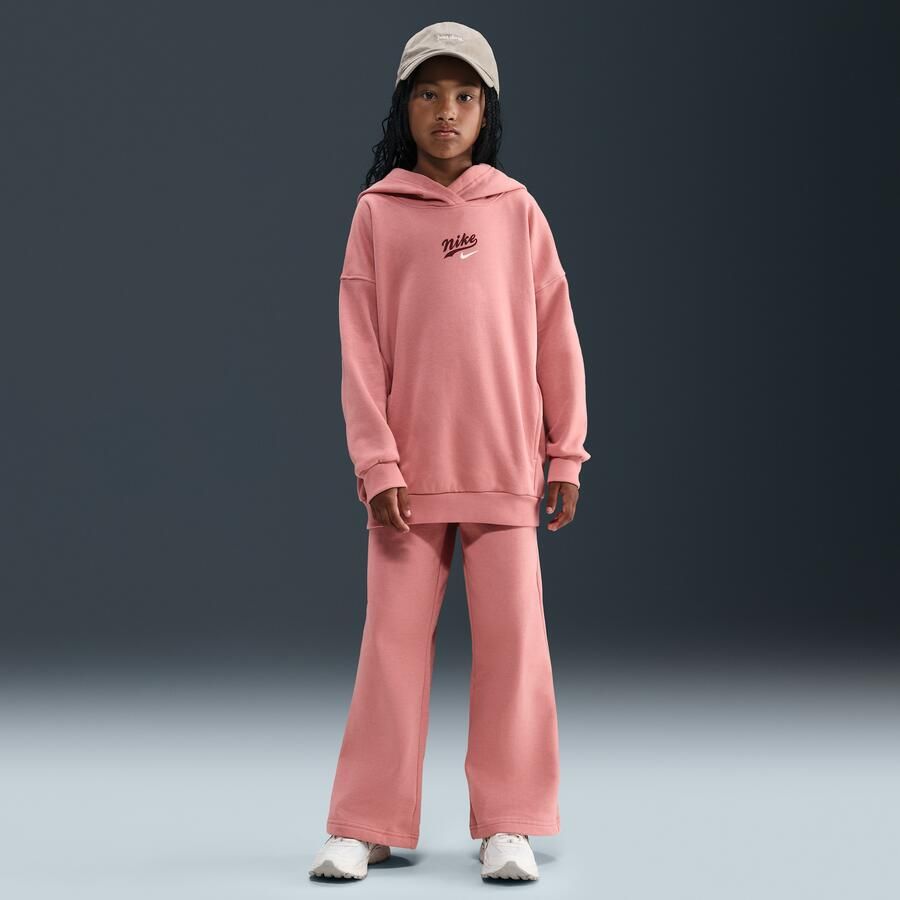 Nike Club Fleece oversized hoodie voor kids Roze - Foto 3