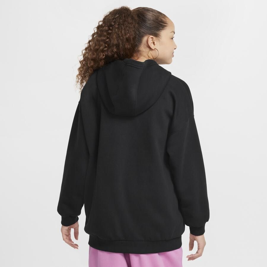 Nike Club Fleece oversized hoodie voor kids Zwart